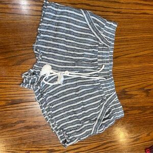 Women's Striped Gray Shorts